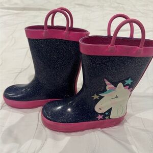 Toddler Girl Unicorn Rainboots. Size 9.